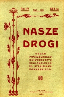 Nasze Drogi, 1930, R. 4, nr 5