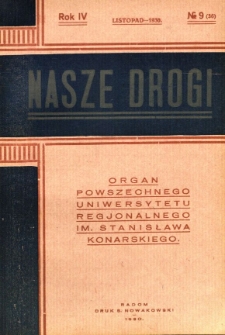 Nasze Drogi, 1930, R. 4, nr 9