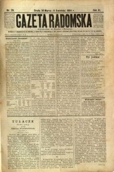 Gazeta Radomska, 1894, R. 11, nr 29