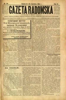 Gazeta Radomska, 1894, R. 11, nr 34