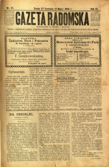 Gazeta Radomska, 1894, R. 11, nr 37
