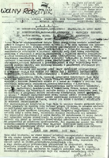 Wolny Robotnik, 1987, wydanie specjalne