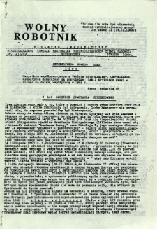 Wolny Robotnik, 1989, nr 1