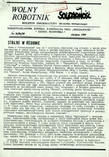 Wolny Robotnik, 1989, nr 10