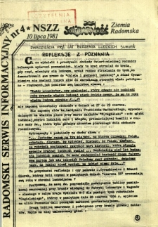 Radomski Serwis Informacyjny, 1981, nr 4