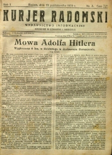 Kurier Radomski, 1939, R. 1, nr 3