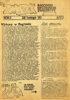 Związek : Radomski Informator Związkowy, 1990, R.2, nr 5