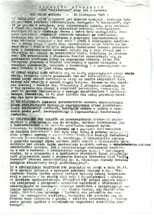 Biuletyn Strajkowy NSZZ Solidarność przy WSI w Radomiu, 1981-11-24