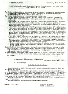 Stanowisko Konferencji Rektorów Uczelni Technicznych w sprawie wyborów Rektora w WSI Radom