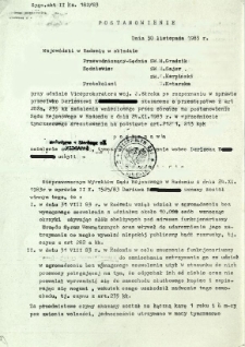 Postanowienie, z dnia 30 listopada 1983 r.