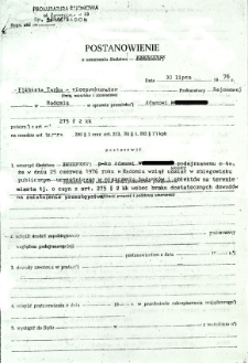 Postanowienie o umorzeniu śledztwa