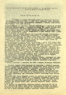 Informacje Oświadczenia Komunikaty NSZZ "Solidarność"