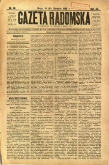 Gazeta Radomska, 1898, R. 15, nr 66
