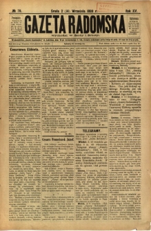 Gazeta Radomska, 1898, R. 15, nr 70