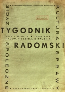 Tygodnik Radomski, 1933, R. 1, nr 9