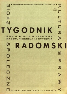 Tygodnik Radomski, 1934, R. 2, nr 2
