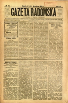 Gazeta Radomska, 1898, R. 15, nr 73