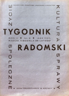 Tygodnik Radomski, 1934, R. 2, nr 8