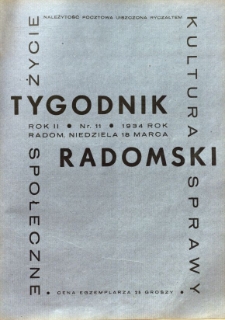 Tygodnik Radomski, 1934, R. 2, nr 11