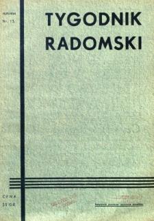 Tygodnik Radomski, 1934, R. 2, nr 15