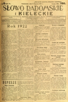 Słowo Radomskie i Kieleckie, 1923, R.2, nr 6