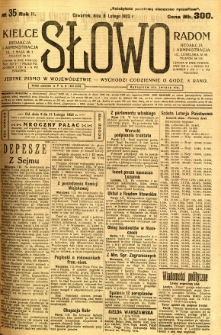 Słowo, 1923, R. 2, nr 35