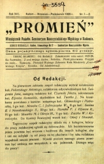 Promień, 1928, R. 13, nr 1/2