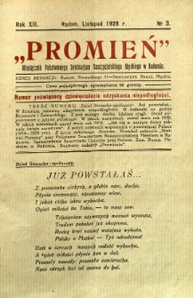 Promień, 1928, R. 13, nr 3