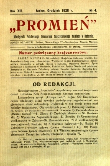 Promień, 1928, R. 13, nr 4