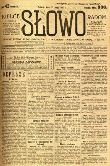 Słowo, 1923, R. 2, nr 43