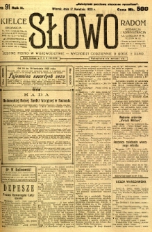 Słowo, 1923, R. 2, nr 91