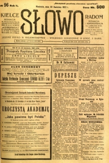 Słowo, 1923, R. 2, nr 96