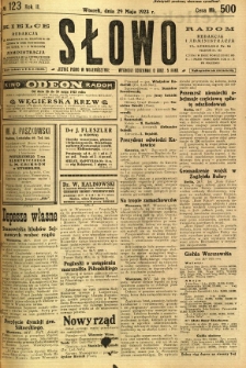 Słowo, 1923, R. 2, nr 123