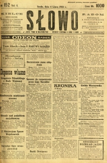 Słowo, 1923, R. 2, nr 152