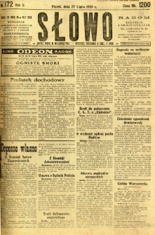 Słowo, 1923, R. 2, nr 172
