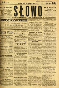 Słowo, 1923, R. 2, nr 183