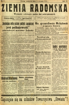 Ziemia Radomska, 1931, R. 4, nr 8