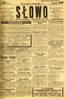 Słowo, 1923, R. 2, nr 186