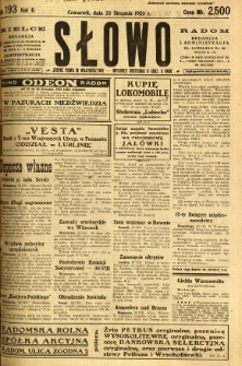 Słowo, 1923, R. 2, nr 193