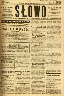 Słowo, 1923, R. 2, nr 197
