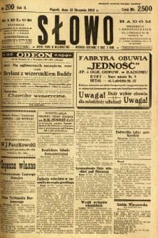 Słowo, 1923, R. 2, nr 200