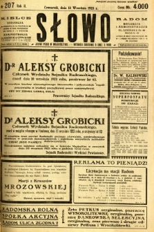 Słowo, 1923, R. 2, nr 207