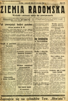 Ziemia Radomska, 1931, R. 4, nr 11