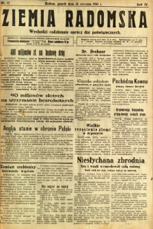 Ziemia Radomska, 1931, R. 4, nr 12