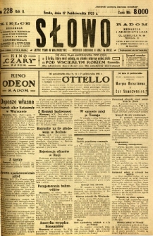 Słowo, 1923, R. 2, nr 228