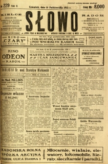 Słowo, 1923, R. 2, nr 229