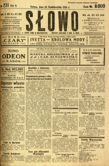 Słowo, 1923, R. 2, nr 231