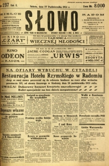 Słowo, 1923, R. 2, nr 237
