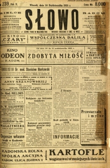 Słowo, 1923, R. 2, nr 239