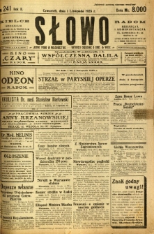 Słowo, 1923, R. 2, nr 241